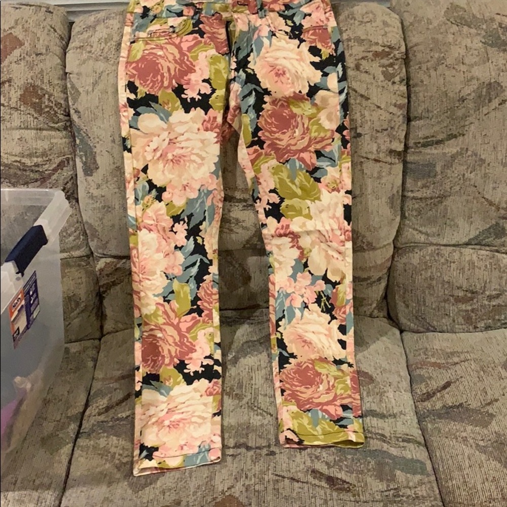 Mink pink floral pants